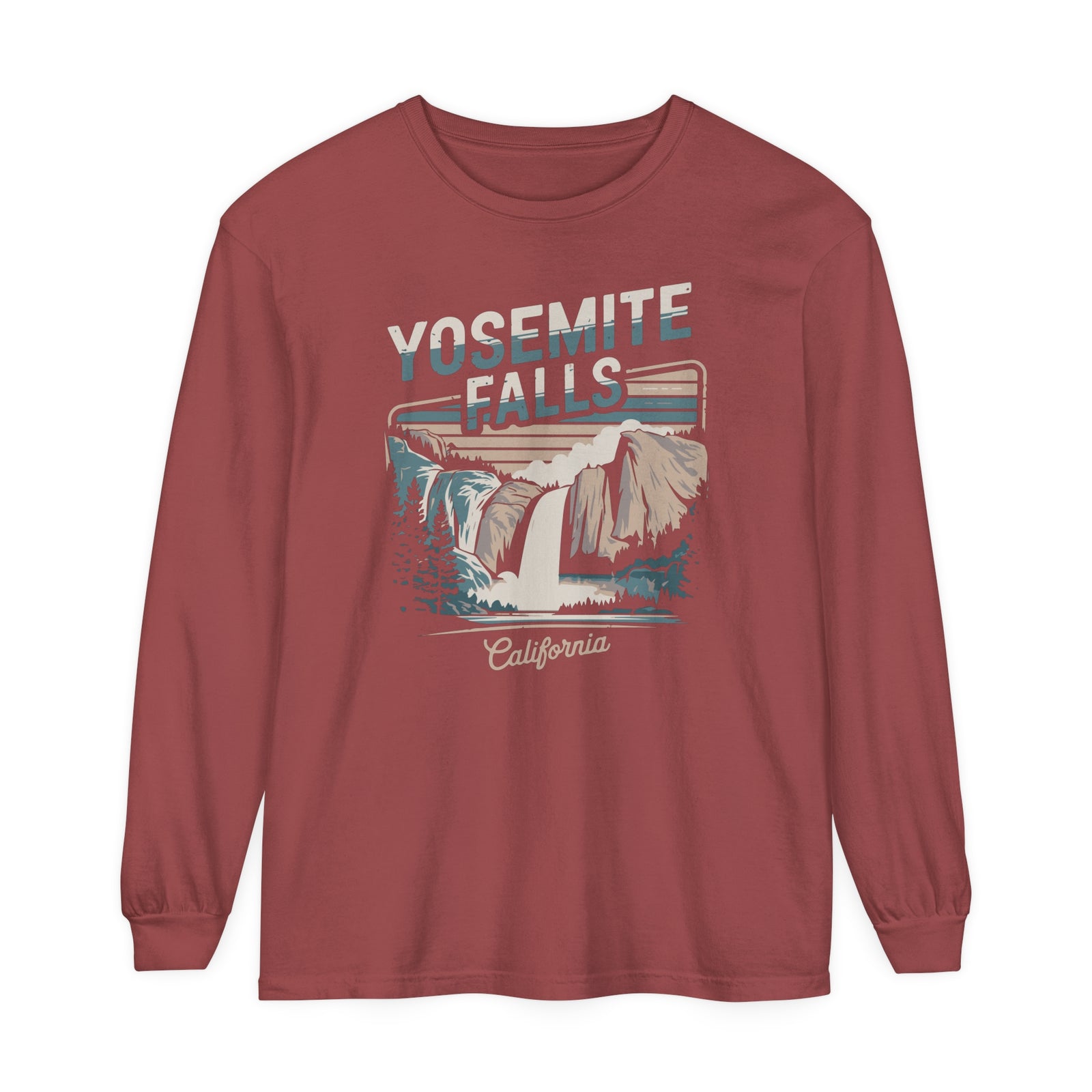 Yosemite Falls Yosemite National Park California Comfort Colors Unisex Long Sleeve T-Shirt