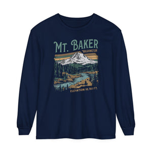 Mount Baker Washington Comfort Colors Unisex Long Sleeve T-Shirt
