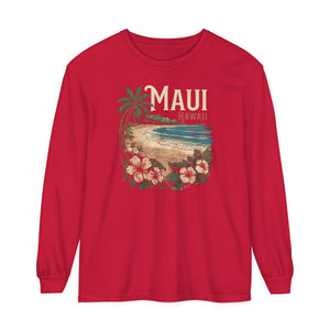 Maui Hawaii Comfort Colors Unisex Long Sleeve T-Shirt