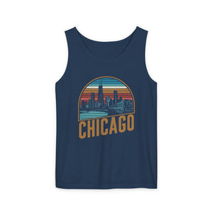 Chicago Skyline Illinois Comfort Colors Tank Top