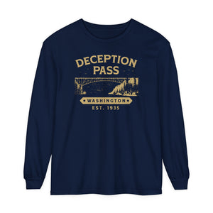 Deception Pass Washington Comfort Colors Unisex Long Sleeve T-Shirt