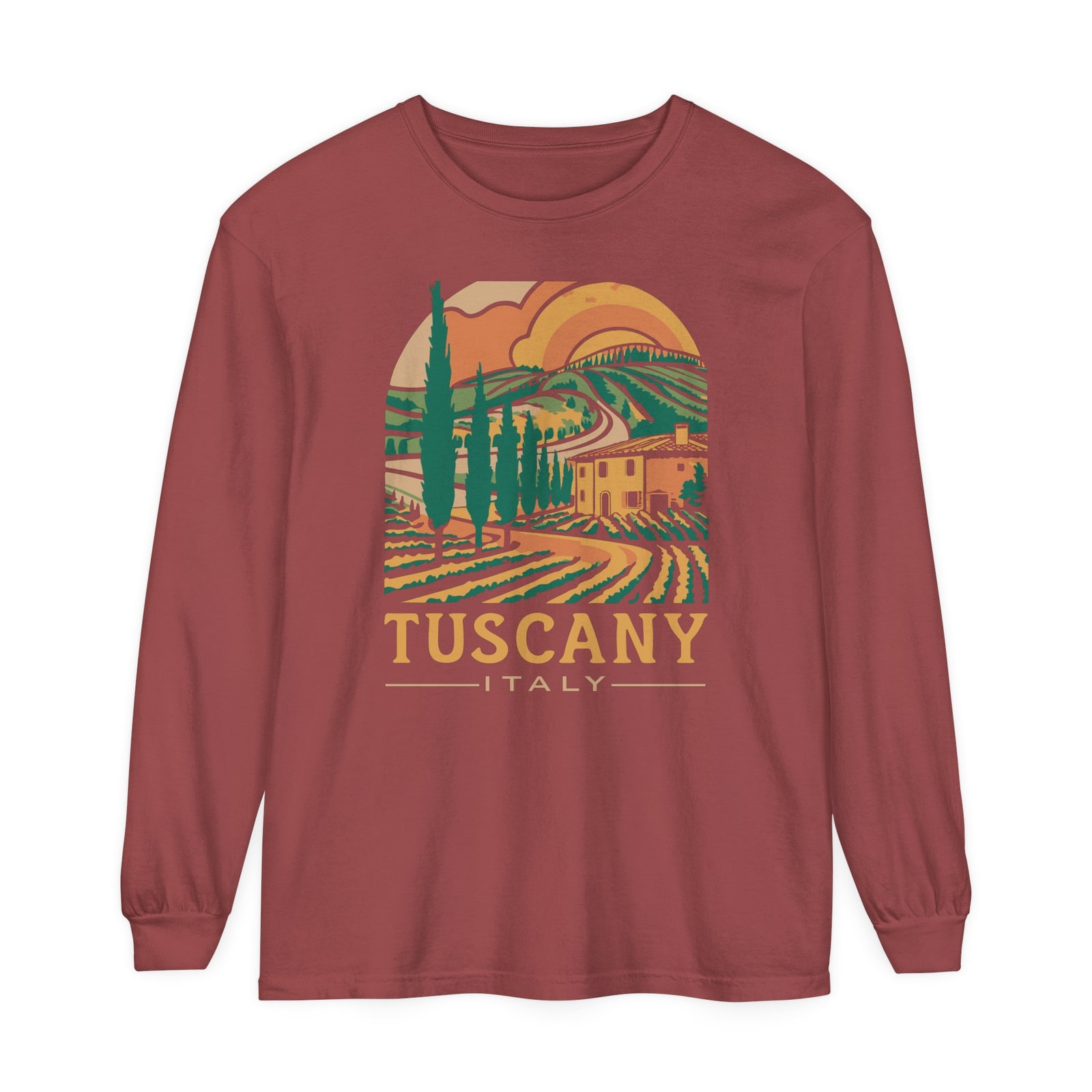 Tuscany Italy Comfort Colors Unisex Long Sleeve T-Shirt