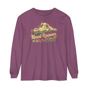 Mount Rainier Washington Comfort Colors Unisex Long Sleeve T-Shirt