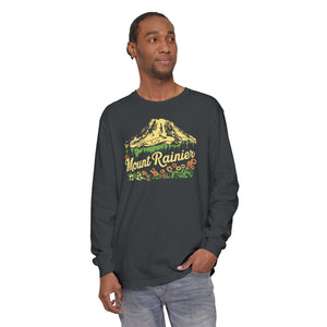 Mount Rainier Washington Comfort Colors Unisex Long Sleeve T-Shirt