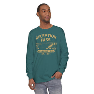 Deception Pass Washington Comfort Colors Unisex Long Sleeve T-Shirt