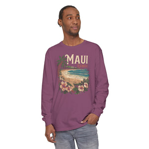 Maui Hawaii Comfort Colors Unisex Long Sleeve T-Shirt