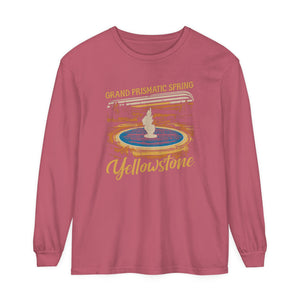 Grand Prismatic Spring Yellowstone Comfort Colors Unisex Long Sleeve T-Shirt