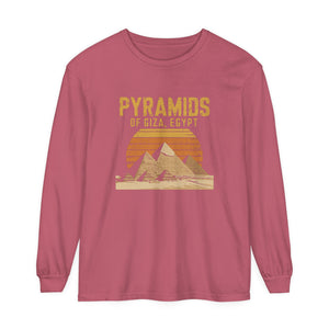 Pyramids of Giza Egypt Comfort Colors Unisex Long Sleeve T-Shirt