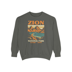 Zion National Park Utah Comfort Colors Unisex Sweatshirt