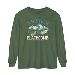 Whistler Blackcomb British Columbia Comfort Colors Unisex Long Sleeve T-Shirt