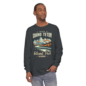 Grand Teton National Park Wyoming Comfort Colors Unisex Long Sleeve T-Shirt