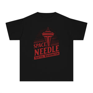 Space Needle Seattle Washington Comfort Colors Youth Kids T-Shirt