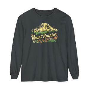 Mount Rainier Washington Comfort Colors Unisex Long Sleeve T-Shirt