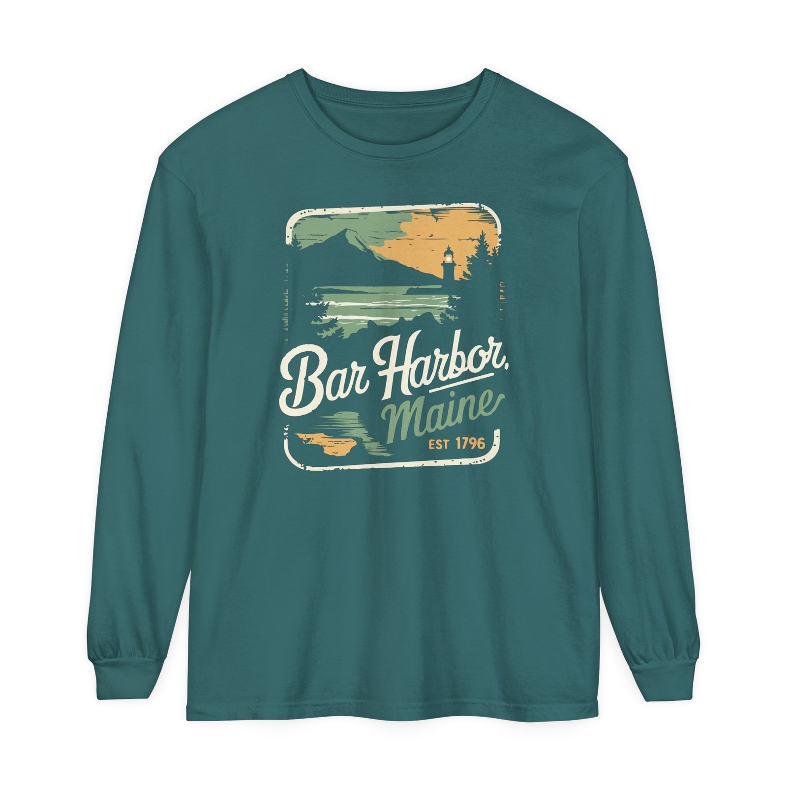 Bar Harbor Maine Comfort Colors Unisex Long Sleeve T-Shirt