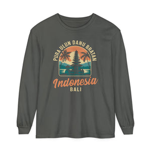 Pura Ulun Danu Bratan Bali Comfort Colors Unisex Long Sleeve T-Shirt