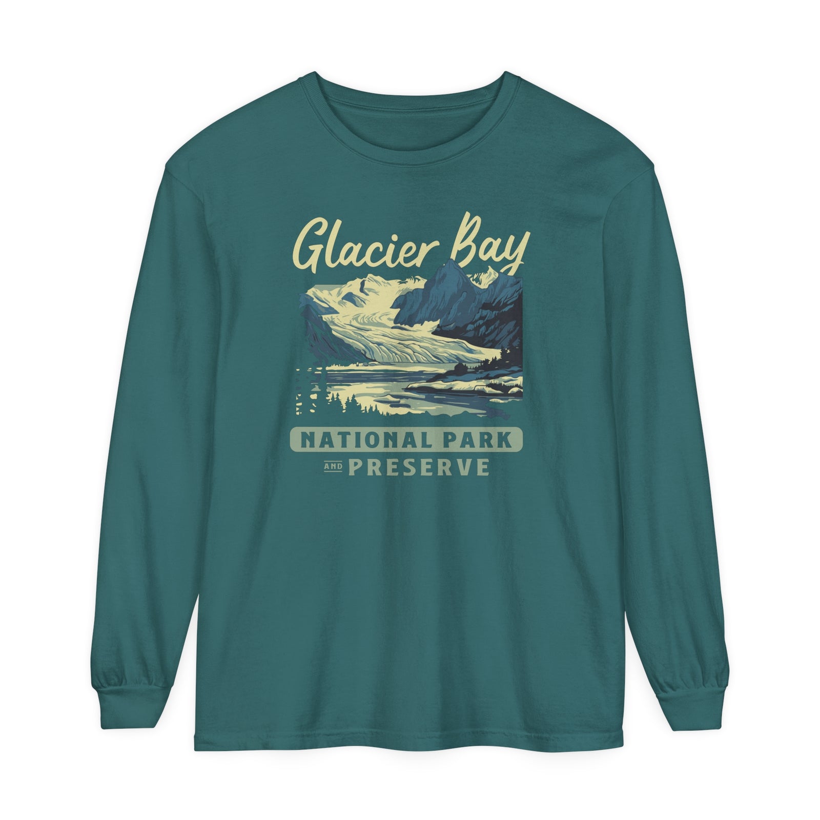Glacier Bay National Park Alaska Comfort Colors Unisex Long Sleeve T-Shirt