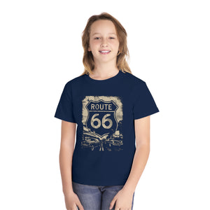 Route 66 USA Comfort Colors Youth Kids T-Shirt