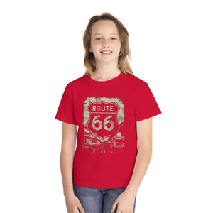Route 66 USA Comfort Colors Youth Kids T-Shirt