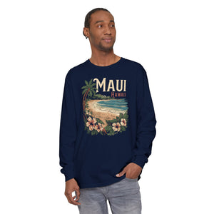 Maui Hawaii Comfort Colors Unisex Long Sleeve T-Shirt