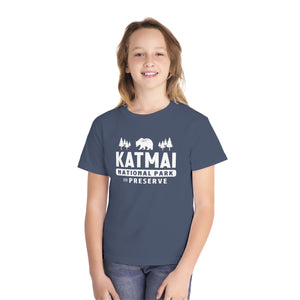 Katmai National Park Alaska Comfort Colors Youth Kids T-Shirt