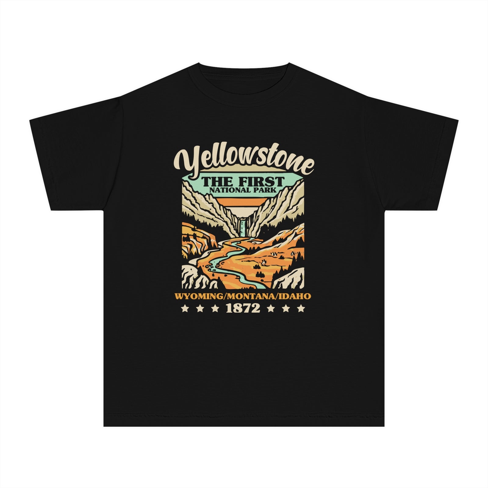 Yellowstone National Park Wyoming Montana Idaho Comfort Colors Youth Kids T-Shirt