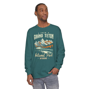 Grand Teton National Park Wyoming Comfort Colors Unisex Long Sleeve T-Shirt