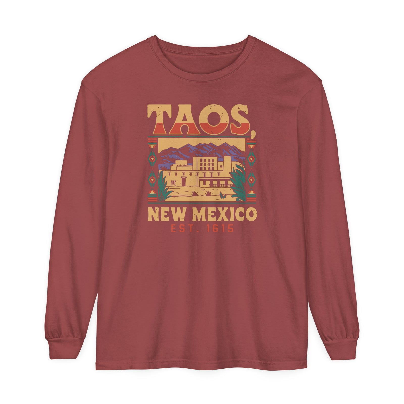 Taos New Mexico Comfort Colors Unisex Long Sleeve T-Shirt