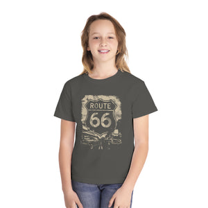 Route 66 USA Comfort Colors Youth Kids T-Shirt