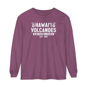 Hawaii Volcanoes National Park Hawaii Comfort Colors Unisex Long Sleeve T-Shirt