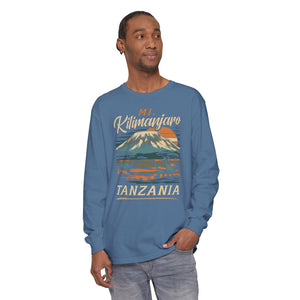 Mount Kilimanjaro Tanzania Comfort Colors Unisex Long Sleeve T-Shirt
