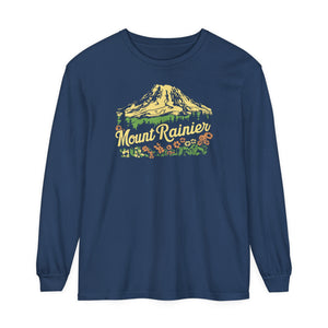 Mount Rainier Washington Comfort Colors Unisex Long Sleeve T-Shirt