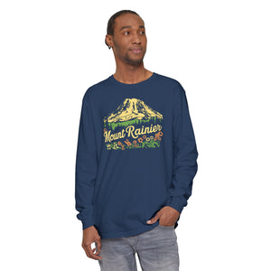 Mount Rainier Washington Comfort Colors Unisex Long Sleeve T-Shirt