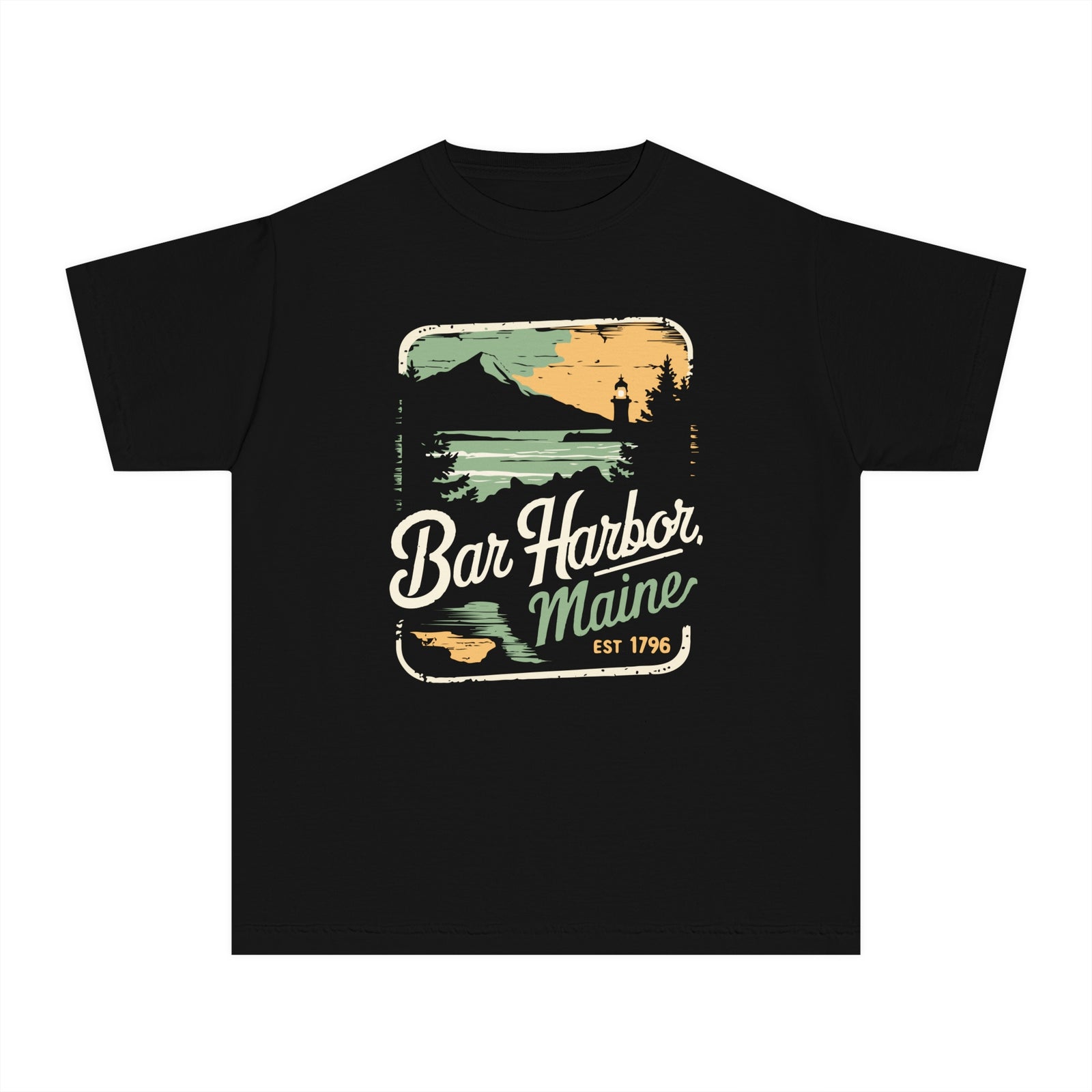 Bar Harbor Maine Comfort Colors Youth Kids T-Shirt