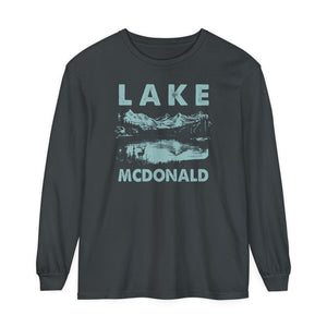 Lake McDonald Glacier National Park Montana Comfort Colors Unisex Long Sleeve T-Shirt