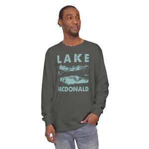 Lake McDonald Glacier National Park Montana Comfort Colors Unisex Long Sleeve T-Shirt