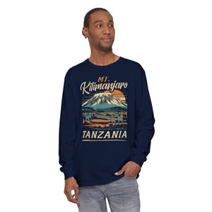 Mount Kilimanjaro Tanzania Comfort Colors Unisex Long Sleeve T-Shirt