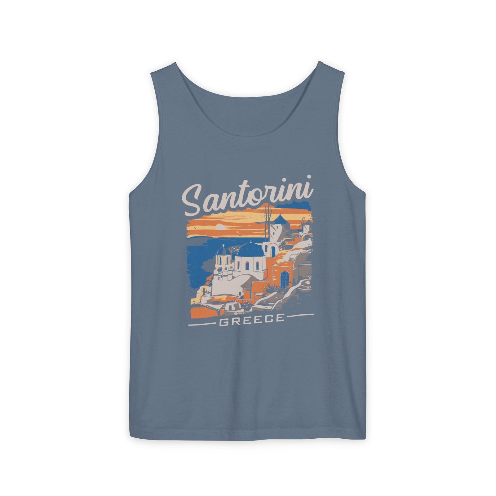 Santorini Greece Comfort Colors Tank Top