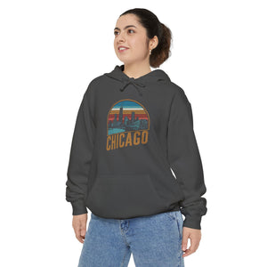 Chicago Skyline Illinois Comfort Colors Unisex Hoodie