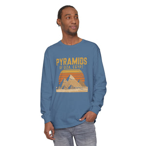 Pyramids of Giza Egypt Comfort Colors Unisex Long Sleeve T-Shirt