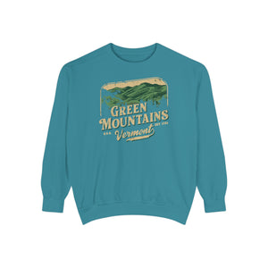 Green Mountains Vermont Comfort Colors Unisex Sweatshirt