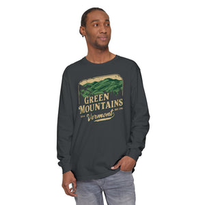 Green Mountains Vermont Comfort Colors Unisex Long Sleeve T-Shirt