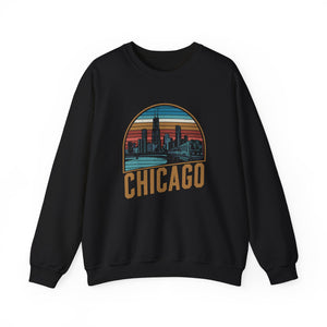 Chicago Skyline Illinois Gildan Unisex Crewneck Sweatshirt