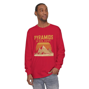 Pyramids of Giza Egypt Comfort Colors Unisex Long Sleeve T-Shirt