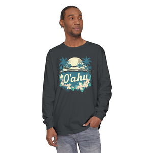 Oahu Hawaii Comfort Colors Unisex Long Sleeve T-Shirt