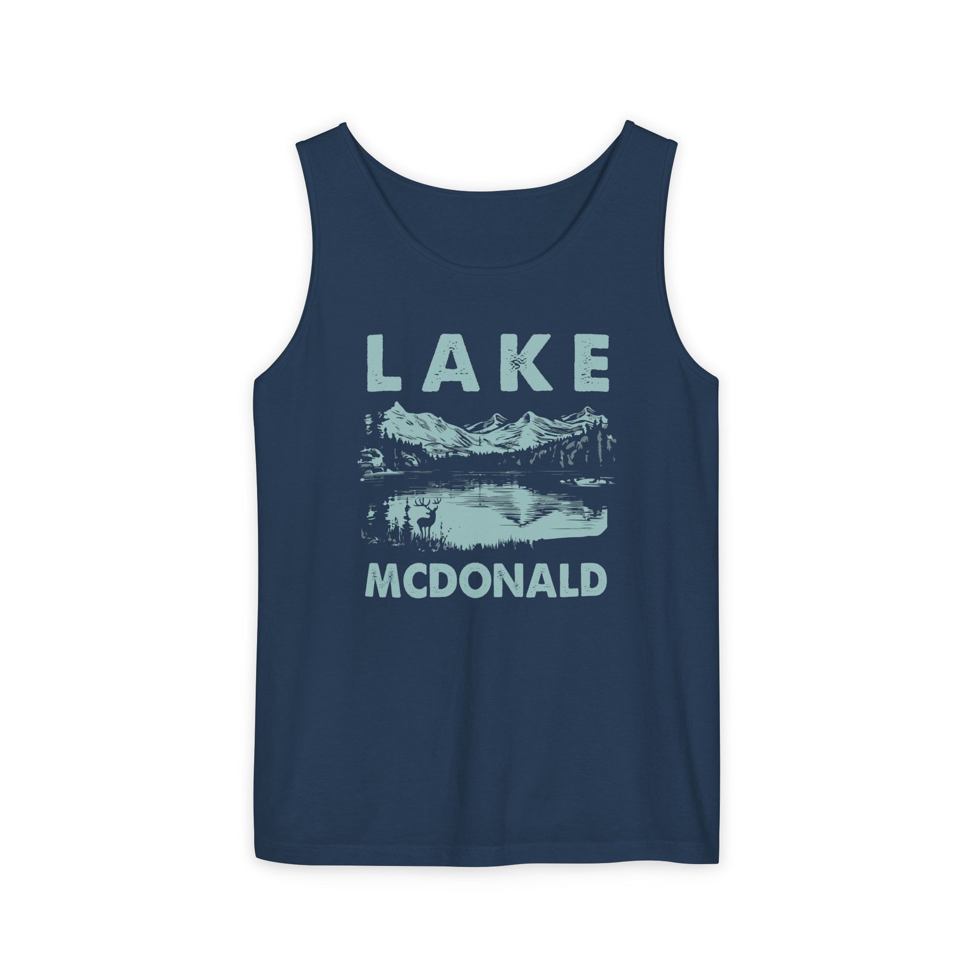 Lake McDonald Glacier National Park Montana Comfort Colors Tank Top