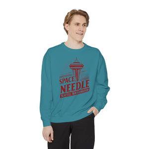 Space Needle Seattle Washington Comfort Colors Unisex Sweatshirt