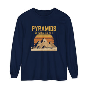 Pyramids of Giza Egypt Comfort Colors Unisex Long Sleeve T-Shirt