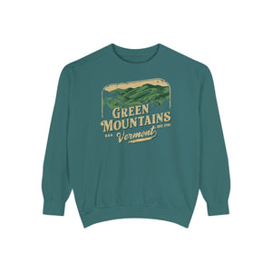 Green Mountains Vermont Comfort Colors Unisex Sweatshirt