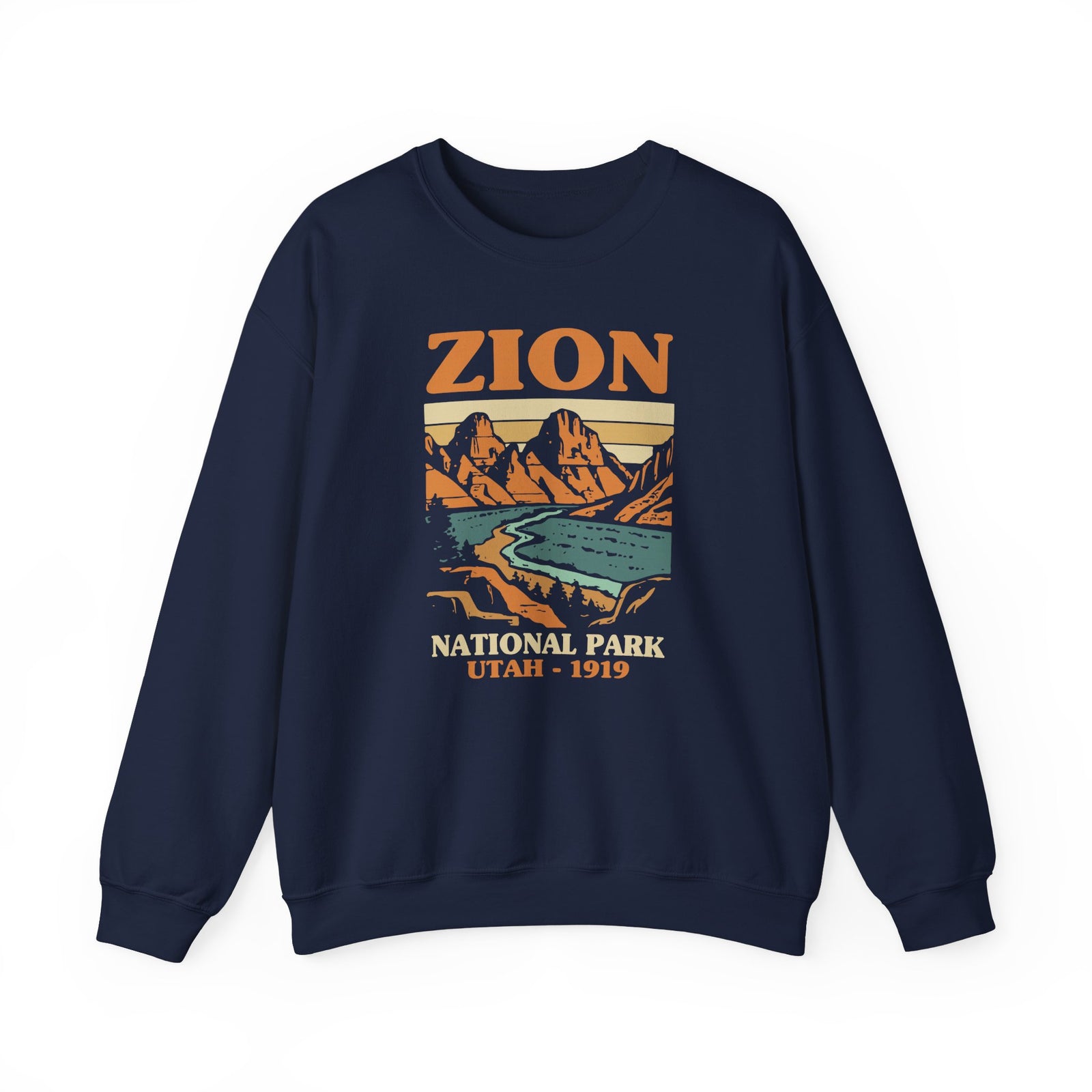 Zion National Park Utah Gildan Unisex Crewneck Sweatshirt
