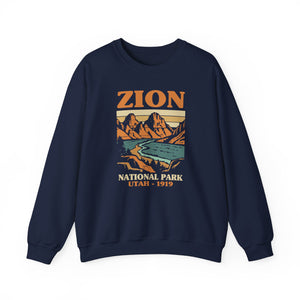 Zion National Park Utah Gildan Unisex Crewneck Sweatshirt